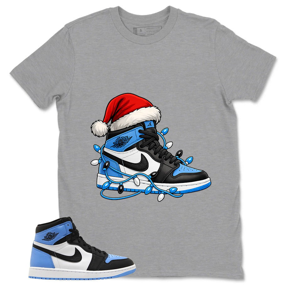 Blue UNC Toe 1s Zadago Shirt Kickmas Graphic