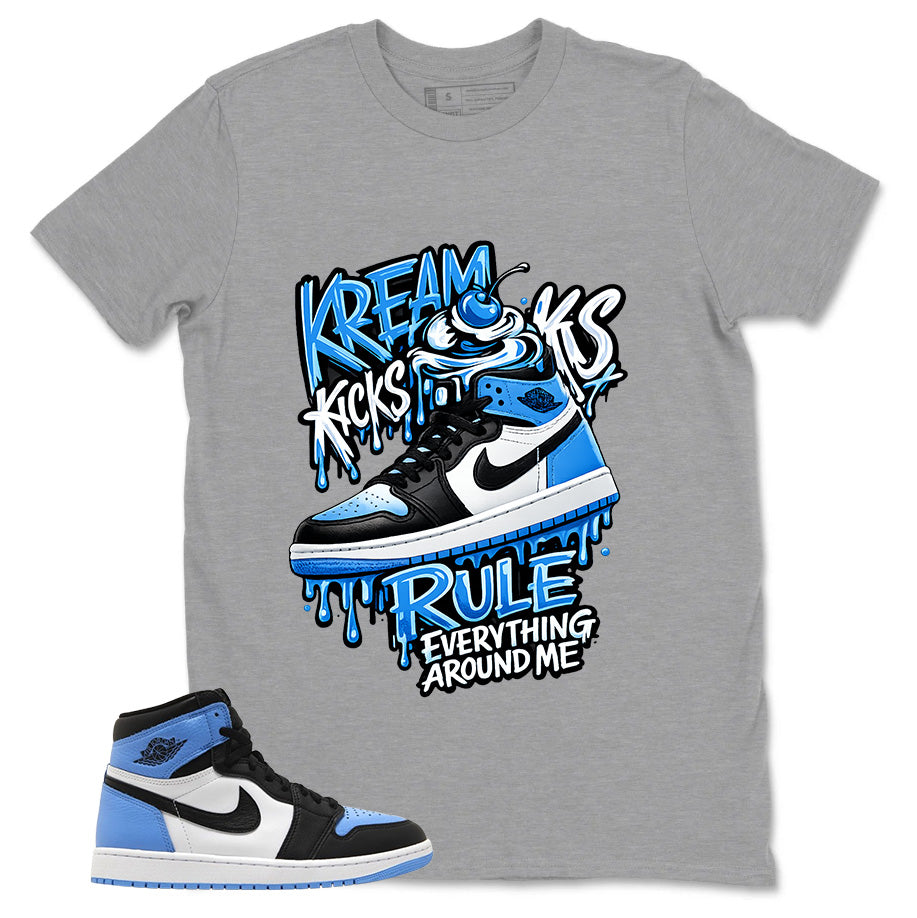 Blue UNC Toe 1s Zadago Shirt Kream Kicks Graphic