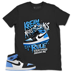 Blue UNC Toe 1s Zadago Shirt Kream Kicks Graphic