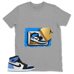Blue UNC Toe 1s Zadago Shirt New Kicks Graphic