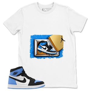 Blue UNC Toe 1s Zadago Shirt New Kicks Graphic