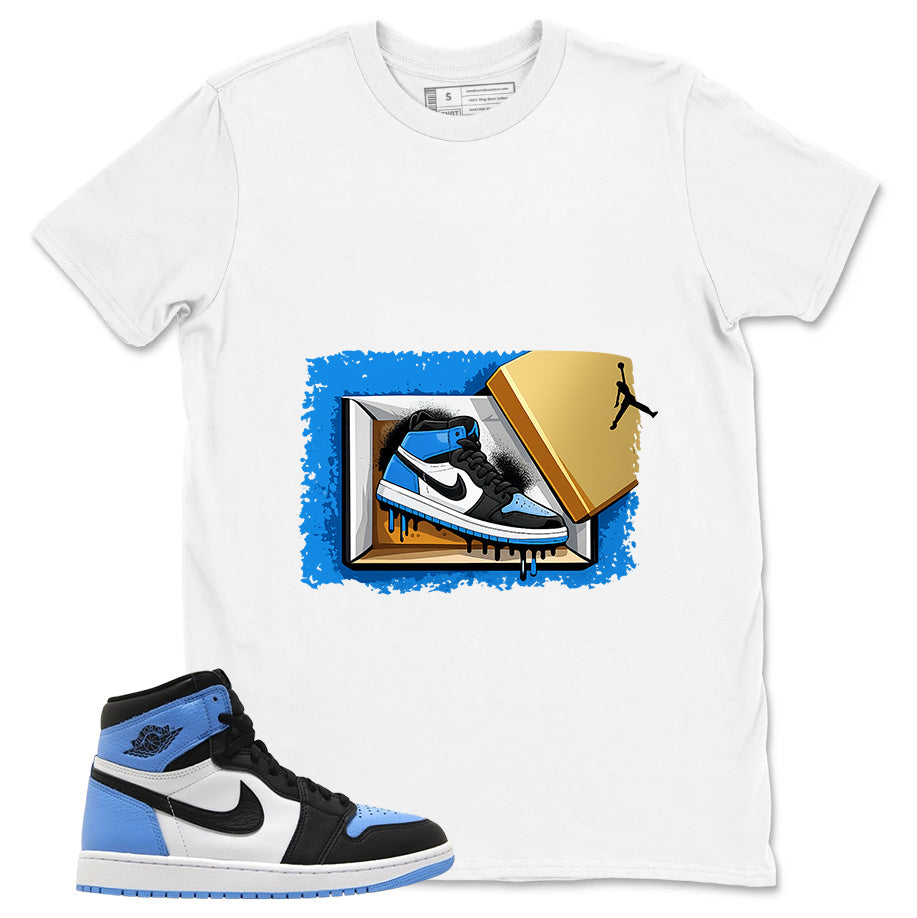 Blue UNC Toe 1s Zadago Shirt New Kicks Graphic