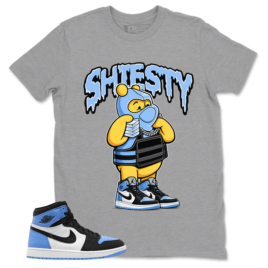 Blue UNC Toe 1s Zadago Shirt Shiesty Pooh Graphic