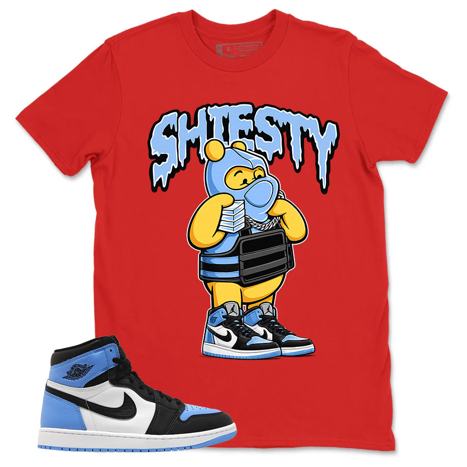 Blue UNC Toe 1s Zadago Shirt Shiesty Pooh Graphic