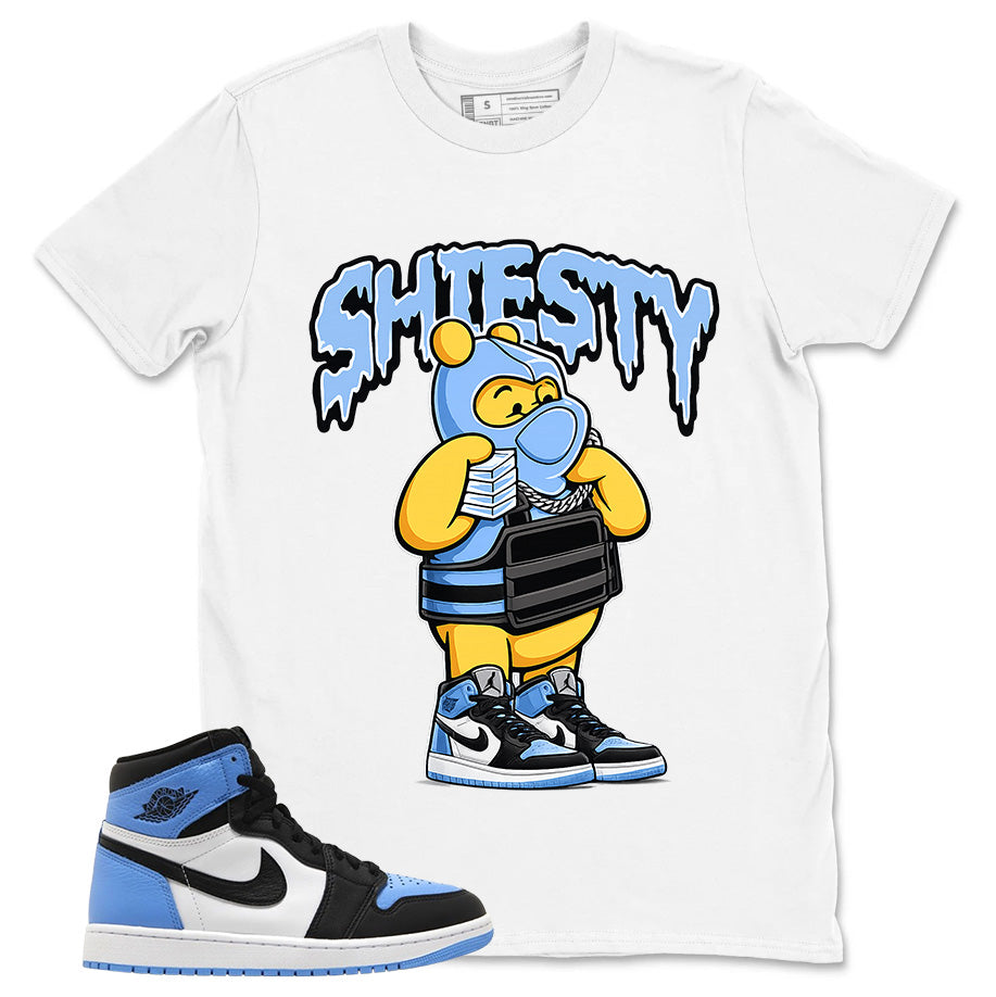 Blue UNC Toe 1s Zadago Shirt Shiesty Pooh Graphic