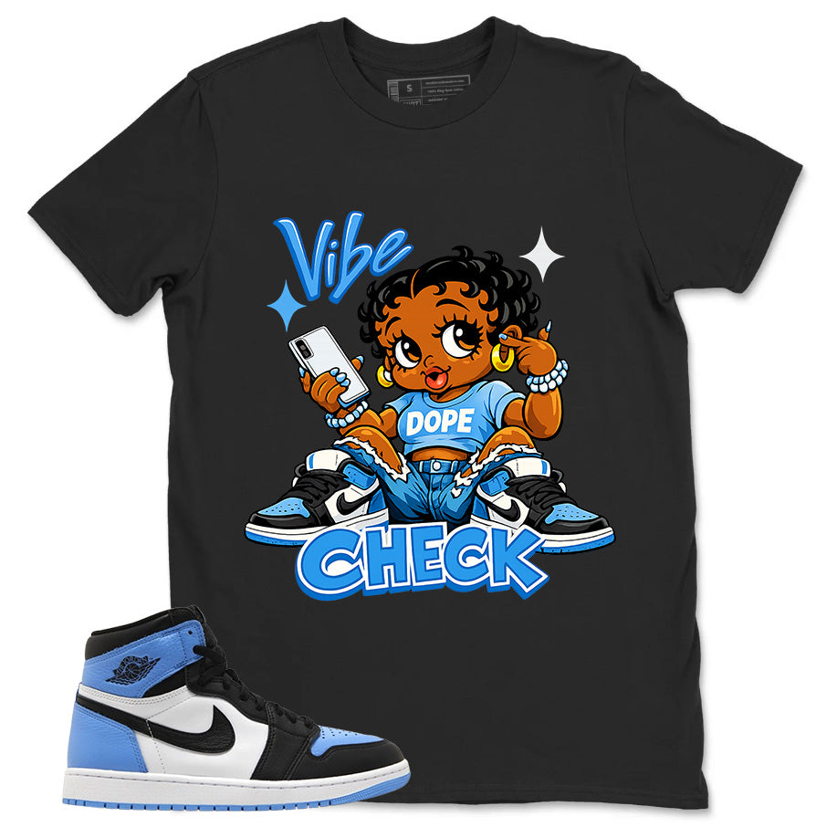 Blue UNC Toe 1s Zadago Shirt Vibe Check Graphic