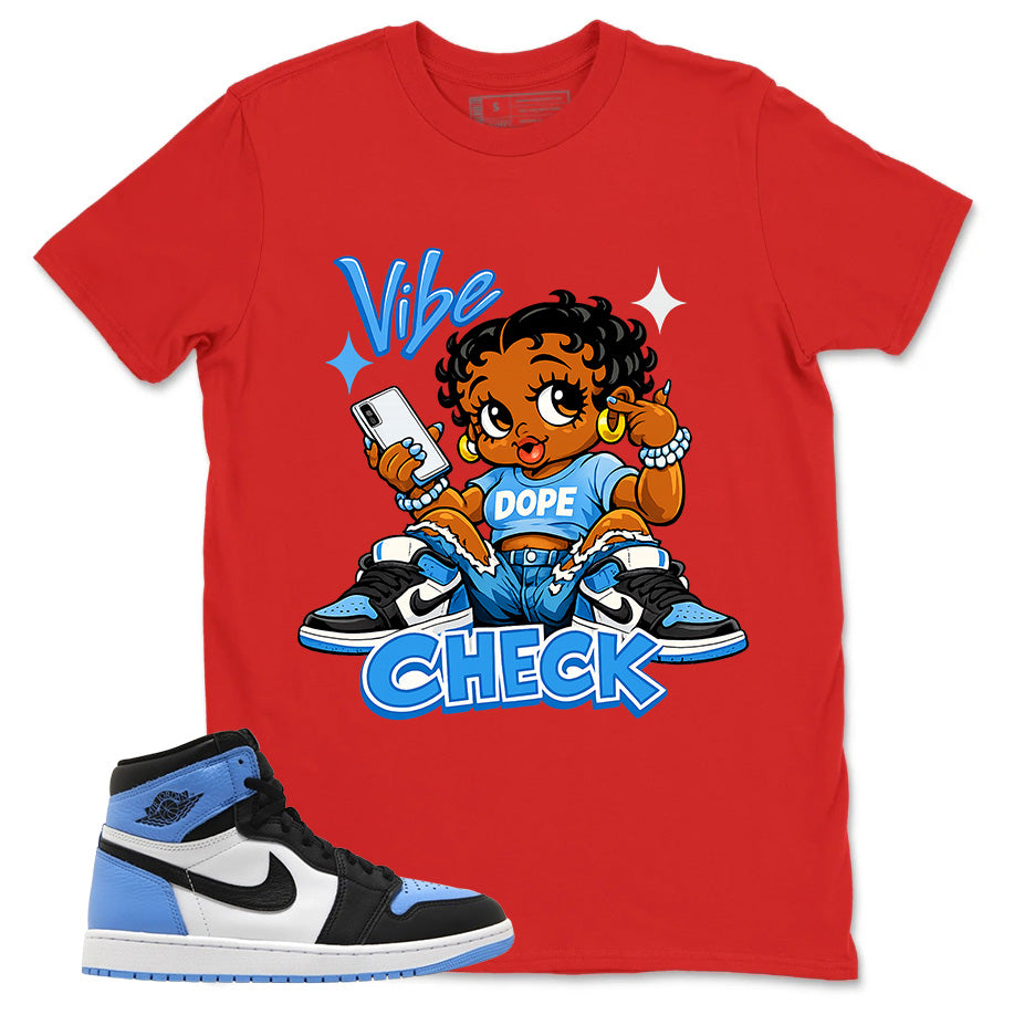 Blue UNC Toe 1s Zadago Shirt Vibe Check Graphic