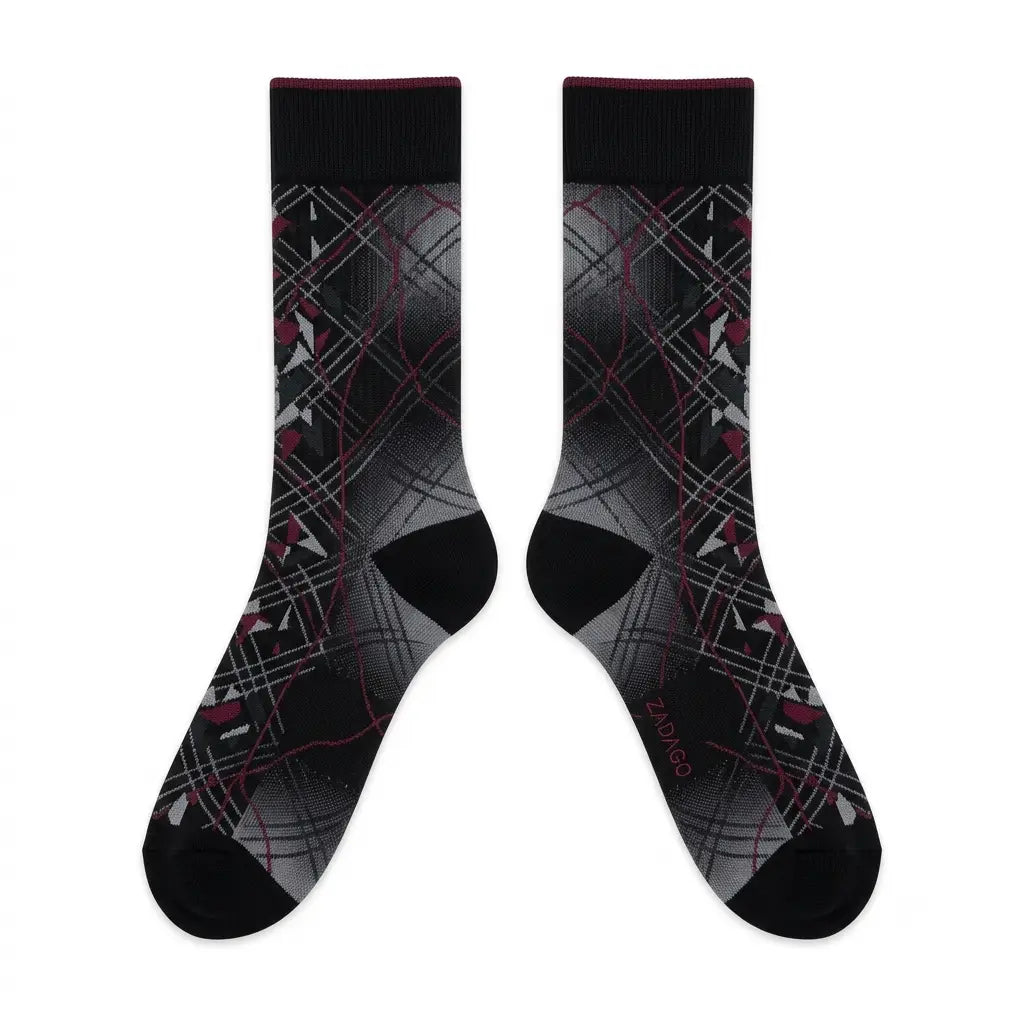 Bordeaux Sneaker Match Socks – Air Jordan 7 Retro Bordeaux 2011 Inspired Mid-Calf Crew Socks