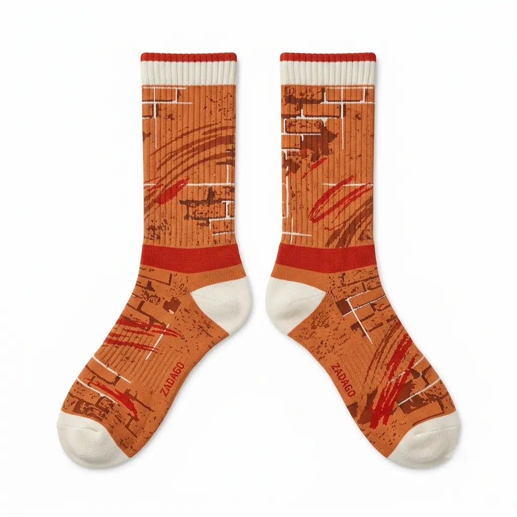 Brick By Brick Socks – Nigel Sylvester x Air Jordan 4 OG SP Inspired Mid-Calf Unisex Crew Socks