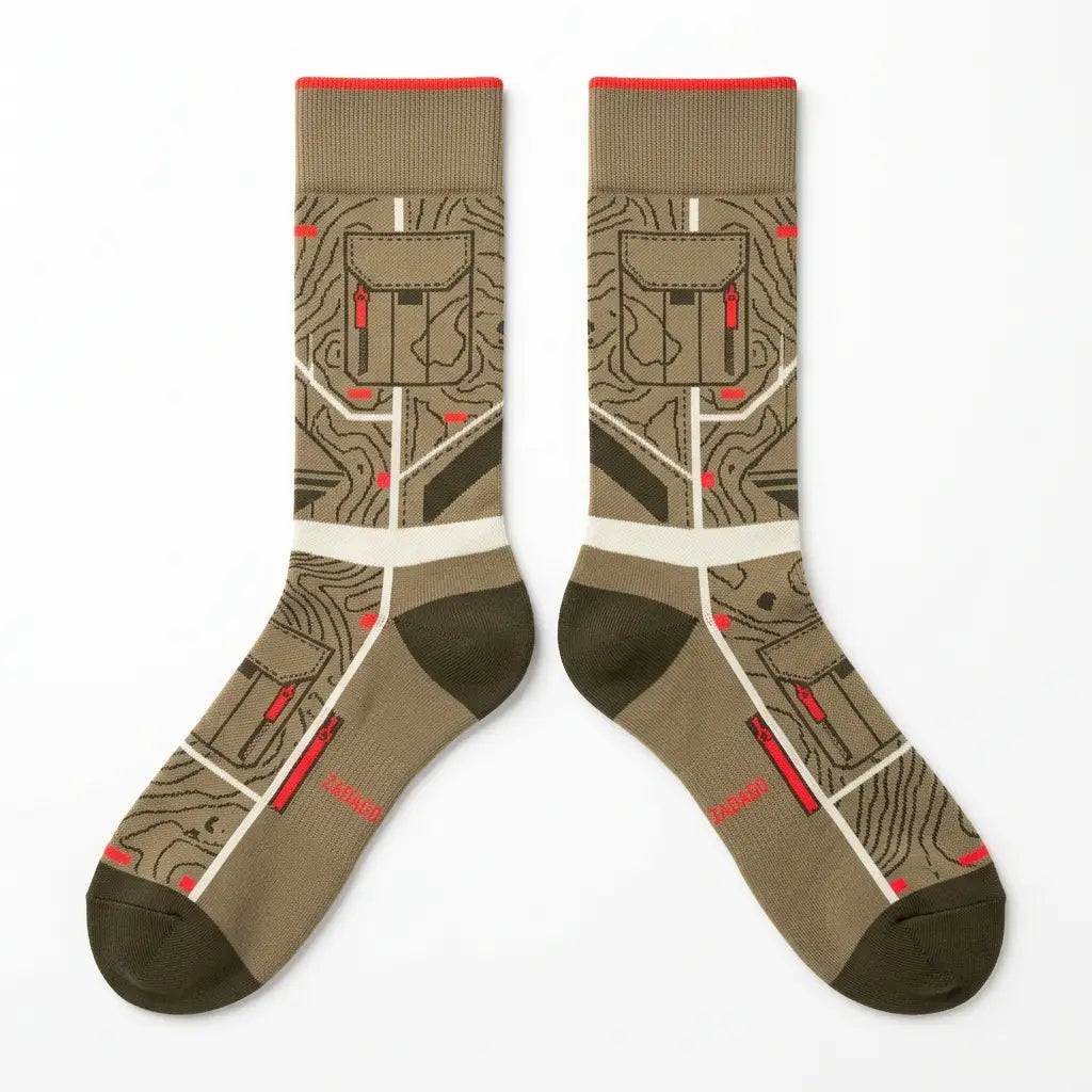 British Khaki Socks – Travis Scott x Air Jordan 6 Retro Inspired Mid-Calf Unisex Crew Socks