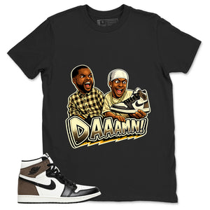 Brown Dark Mocha 1s Zadago Shirt Daaamn Sneaker Graphic