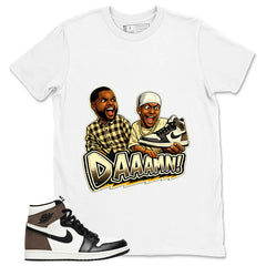 Brown Dark Mocha 1s Zadago Shirt Daaamn Sneaker Graphic
