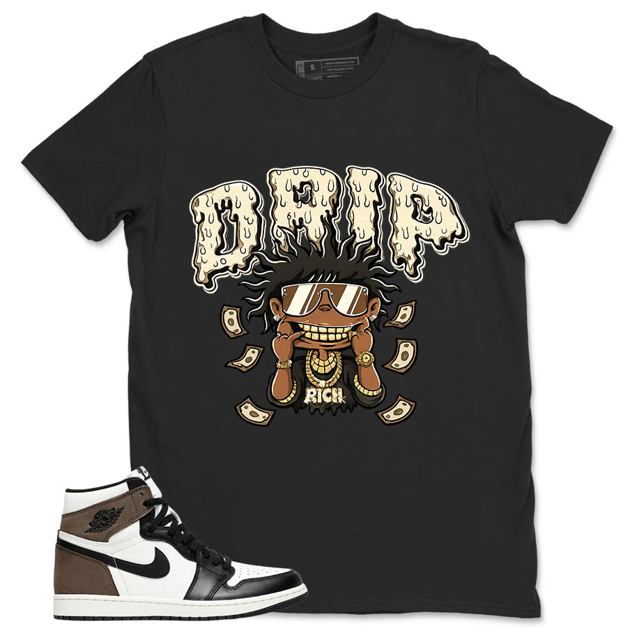 Brown Dark Mocha 1s Zadago Shirt Drip Rich Graphic