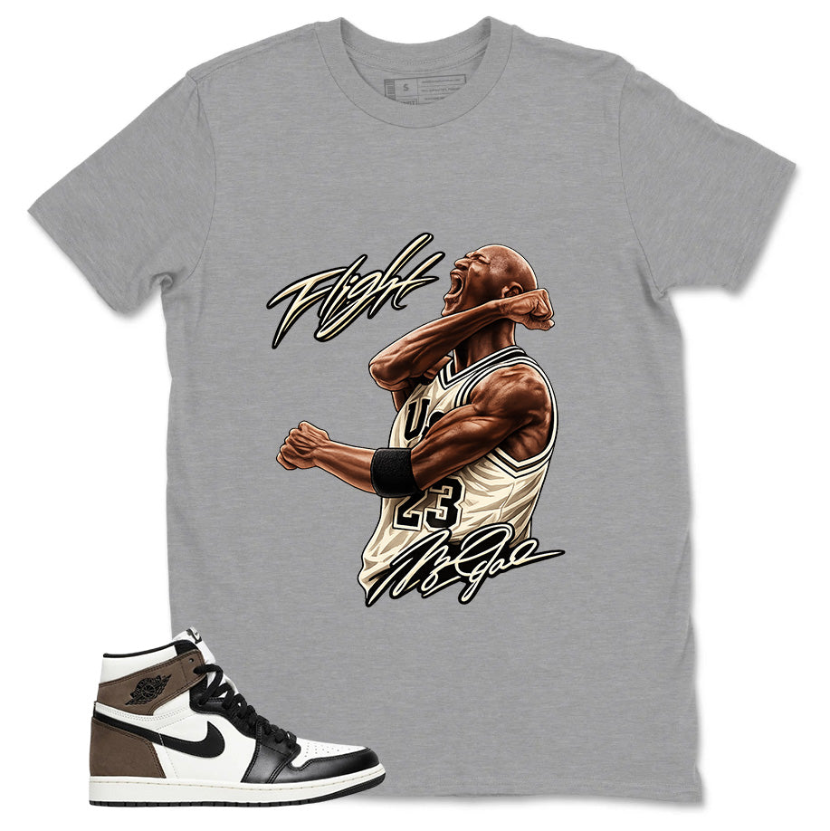 Brown Dark Mocha 1s Zadago Shirt Flight Legend MJ Graphic