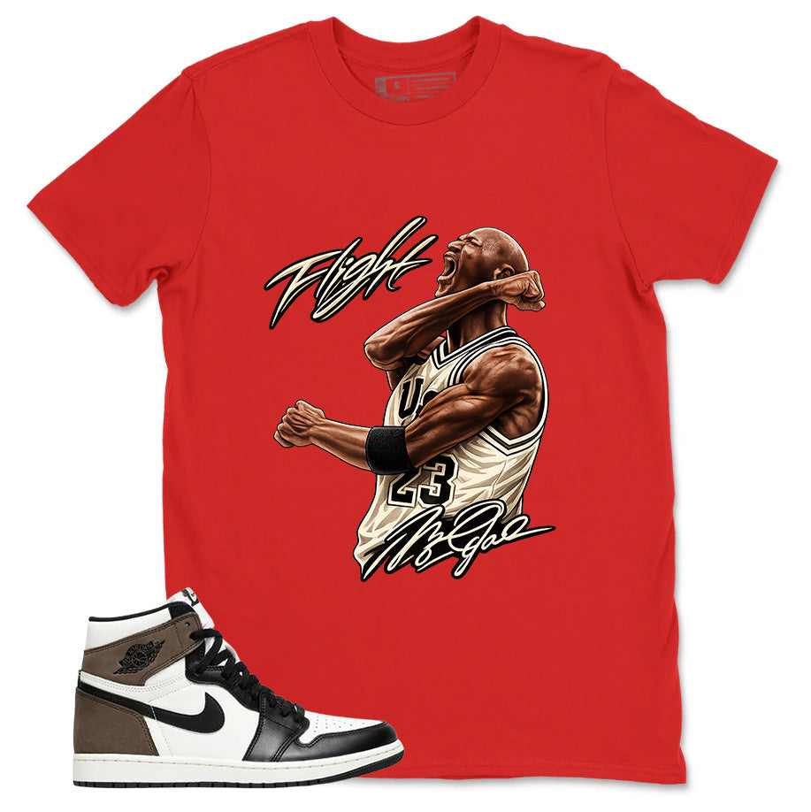 Brown Dark Mocha 1s Zadago Shirt Flight Legend MJ Graphic