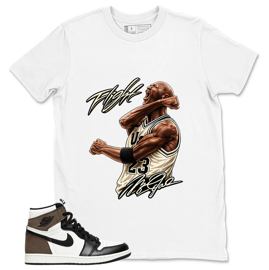 Brown Dark Mocha 1s Zadago Shirt Flight Legend MJ Graphic