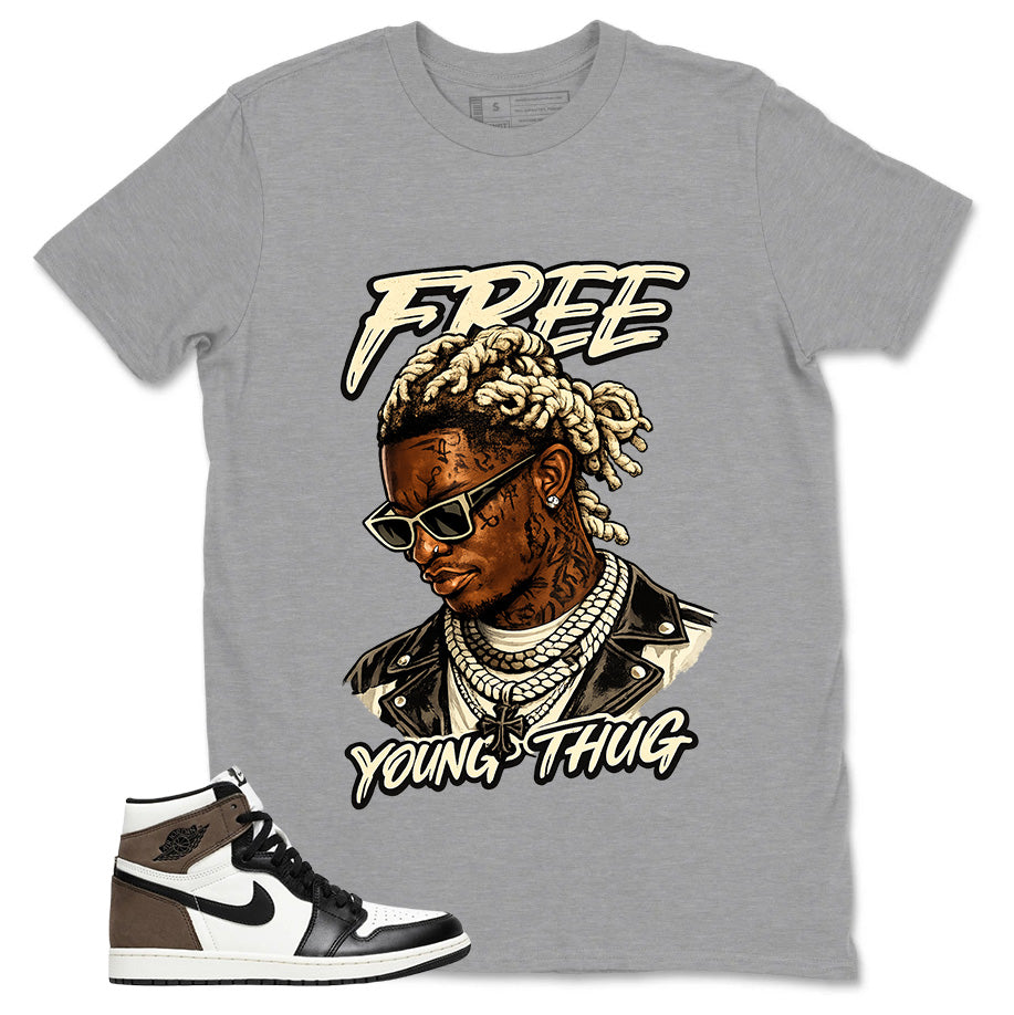 Brown Dark Mocha 1s Zadago Shirt Free Young Thug Graphic