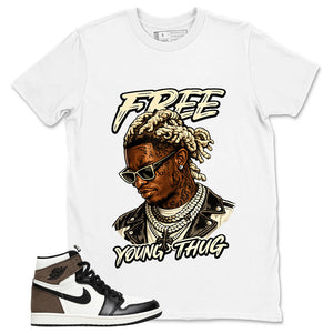 Brown Dark Mocha 1s Zadago Shirt Free Young Thug Graphic