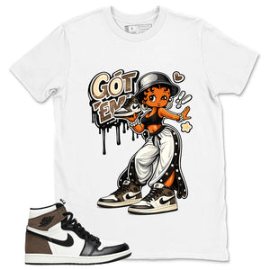 Brown Dark Mocha 1s Zadago Shirt Got Em Lady Graphic