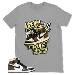 Brown Dark Mocha 1s Zadago Shirt Kream Kicks Graphic