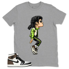 Brown Dark Mocha 1s Zadago Shirt M.Jackson Tiptoe Graphic