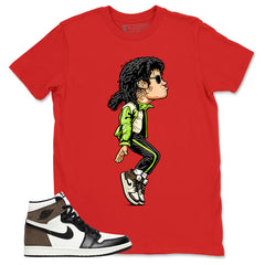 Brown Dark Mocha 1s Zadago Shirt M.Jackson Tiptoe Graphic