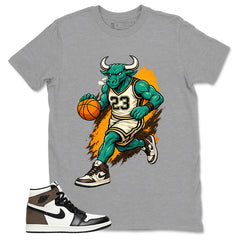 Brown Dark Mocha 1s Zadago Shirt Raging Bull Graphic