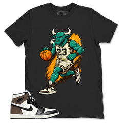 Brown Dark Mocha 1s Zadago Shirt Raging Bull Graphic