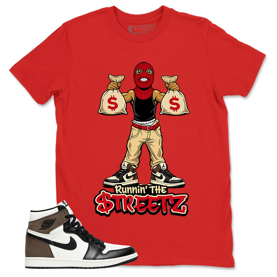 Brown Dark Mocha 1s Zadago Shirt Runnin The Street Graphic