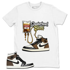 Brown Dark Mocha 1s Zadago Shirt Sneakerhead Blood Graphic