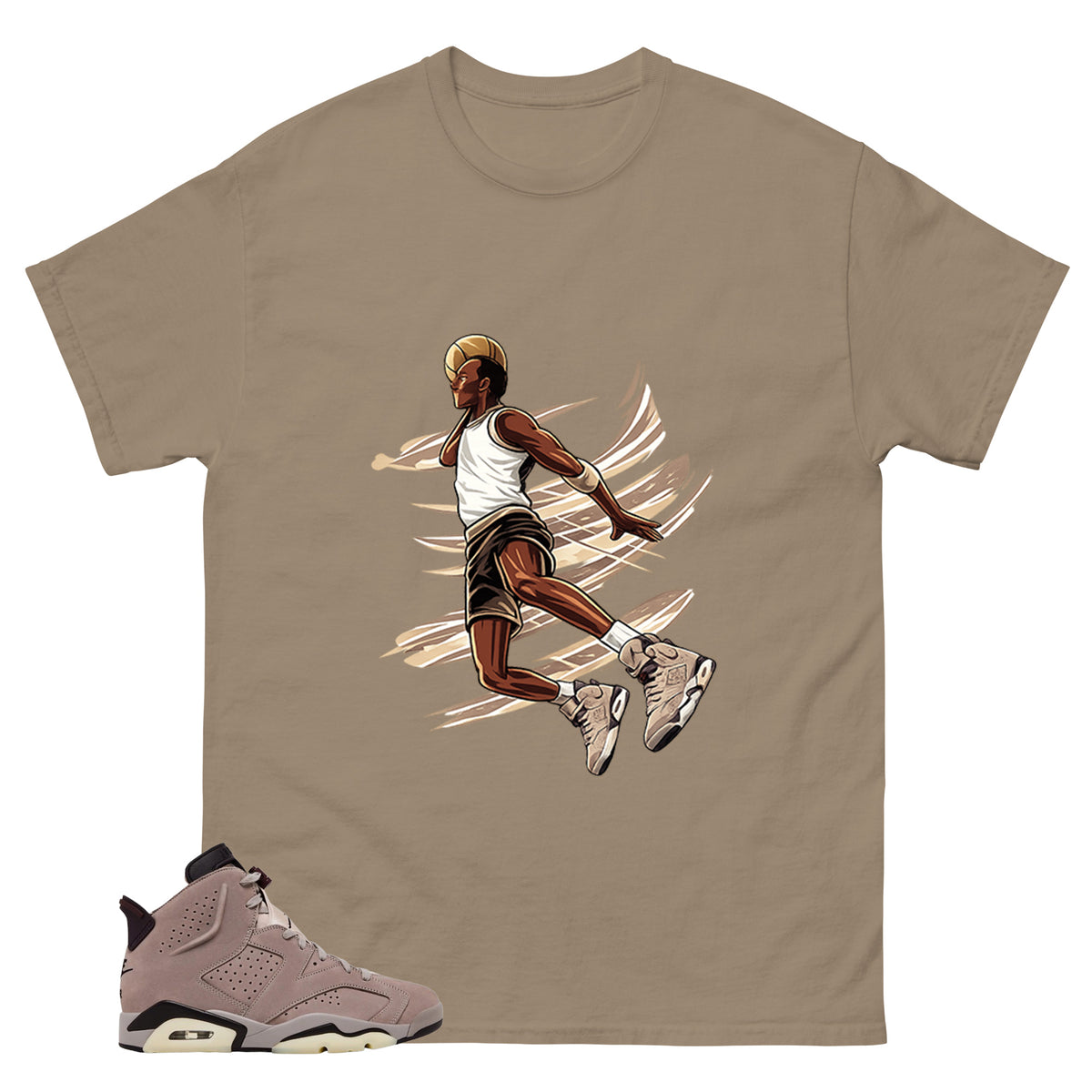 Brown Smoky Mauve 6s Zadago Shirt Air Ball Graphic