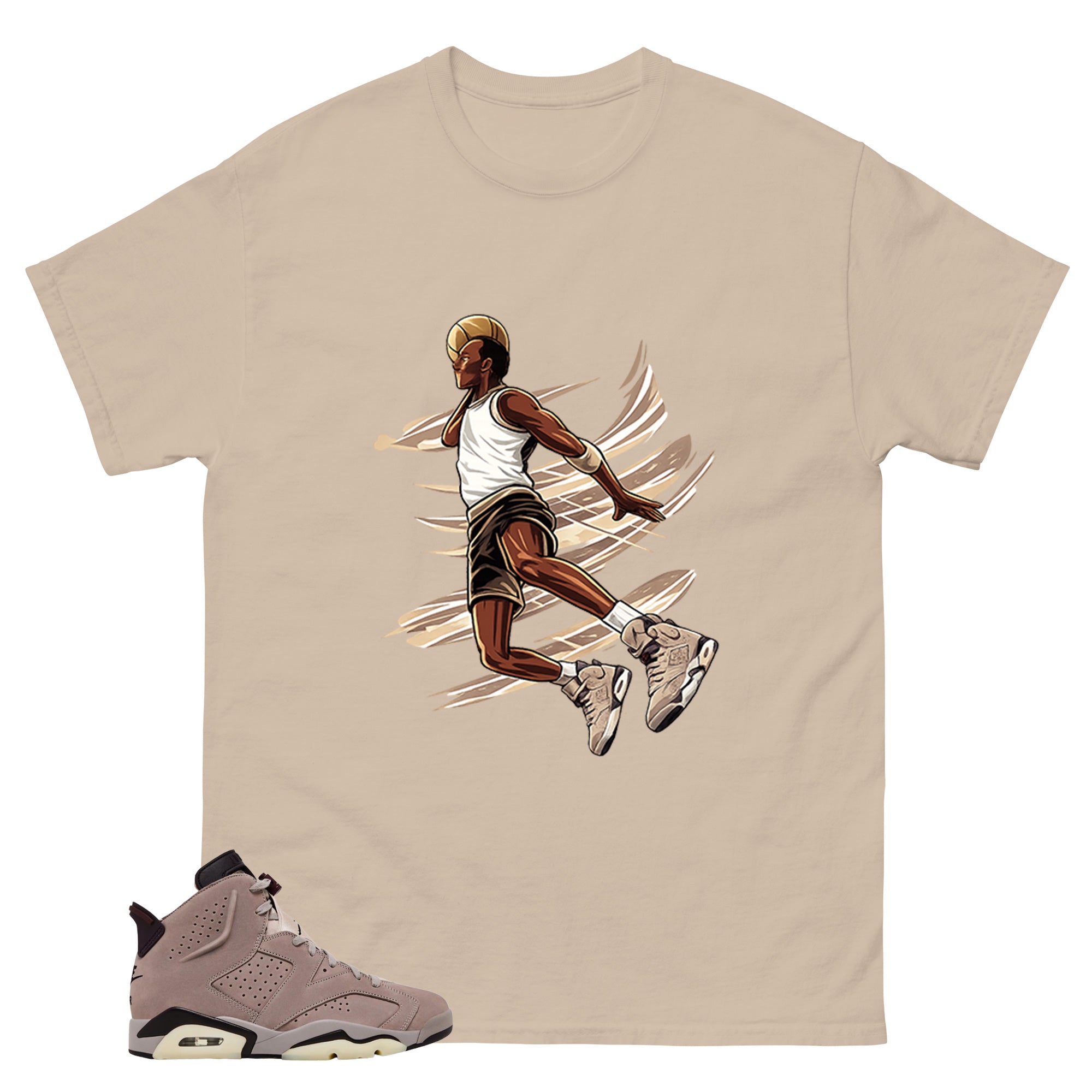 Brown Smoky Mauve 6s Zadago Shirt Air Ball Graphic
