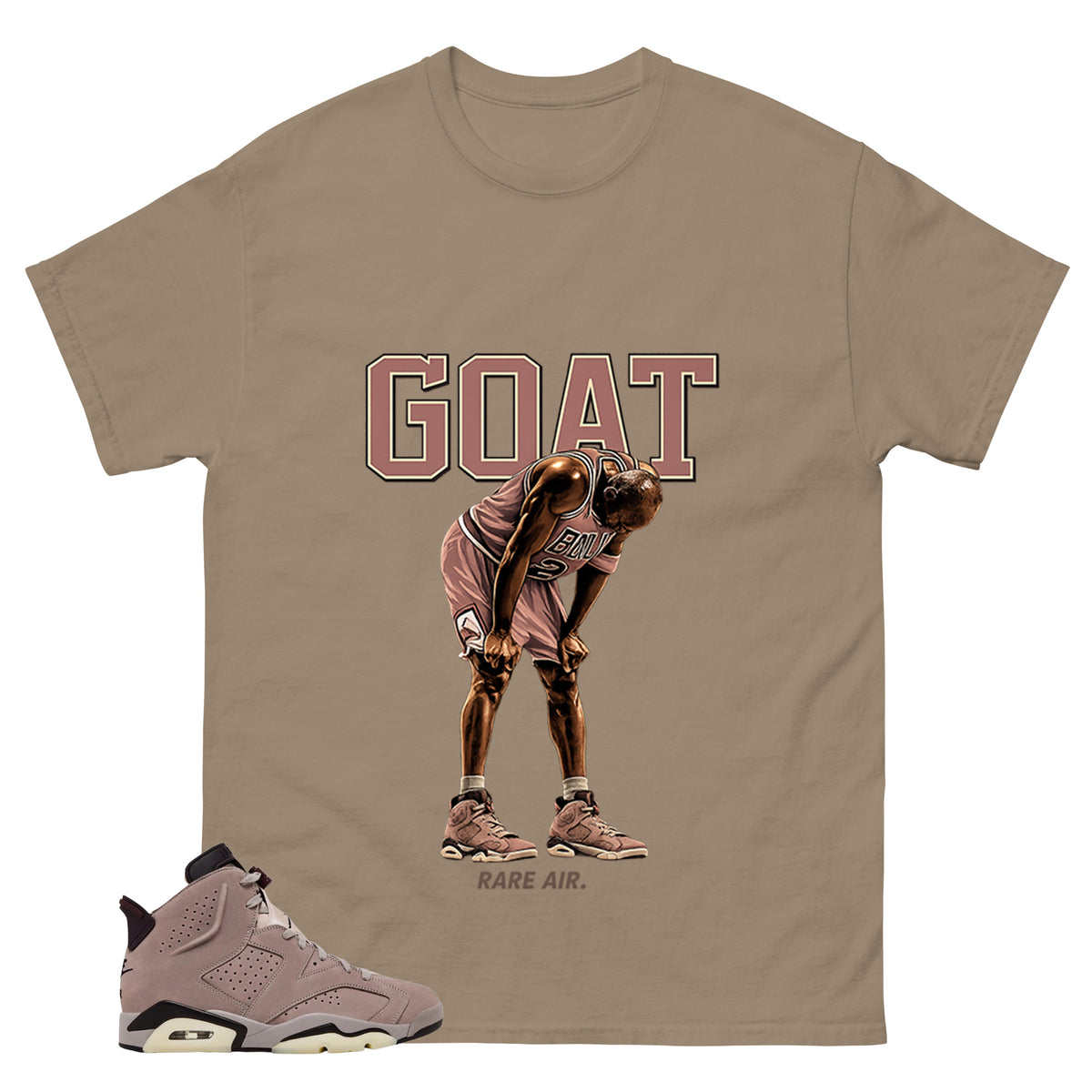 Brown Smoky Mauve 6s Zadago Shirt Goat Rare Air Graphic
