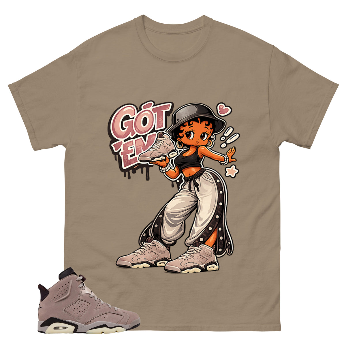 Brown Smoky Mauve 6s Zadago Shirt Got Em Lady Graphic