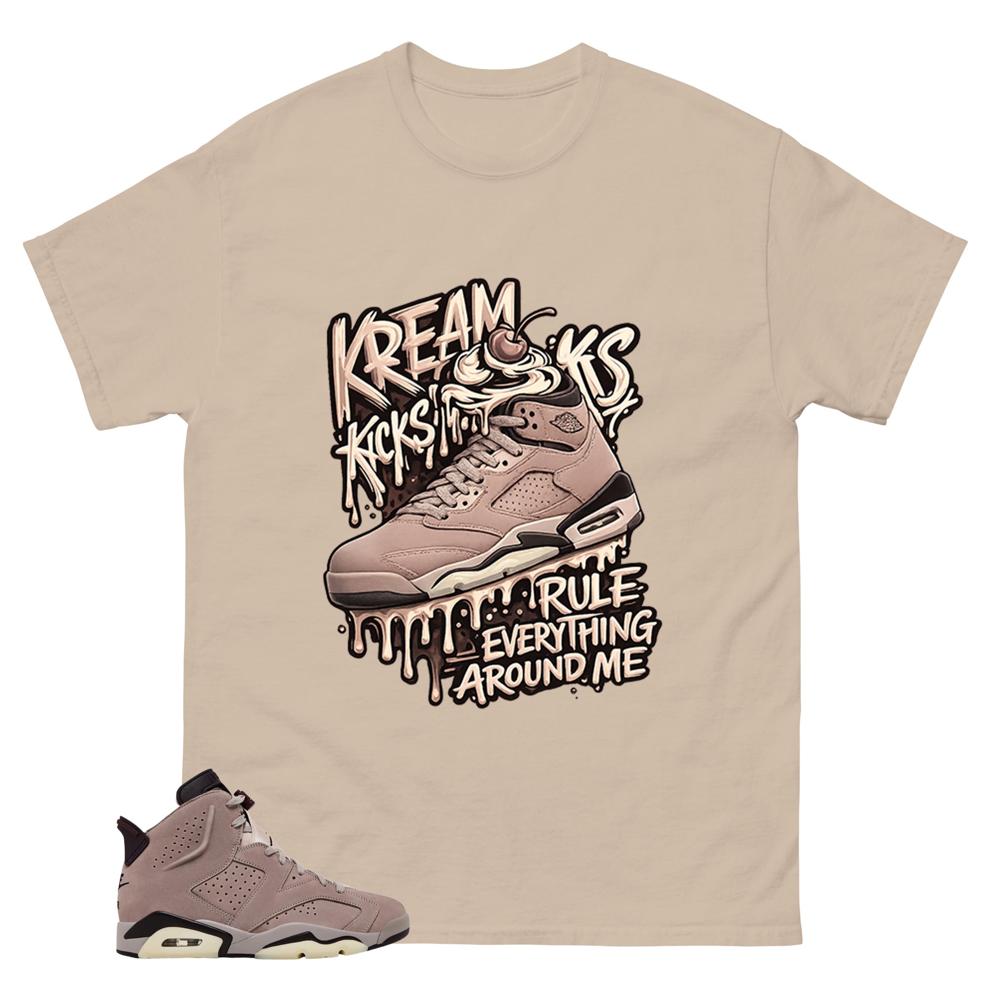 Brown Smoky Mauve 6s Zadago Shirt Kream Kicks Graphic