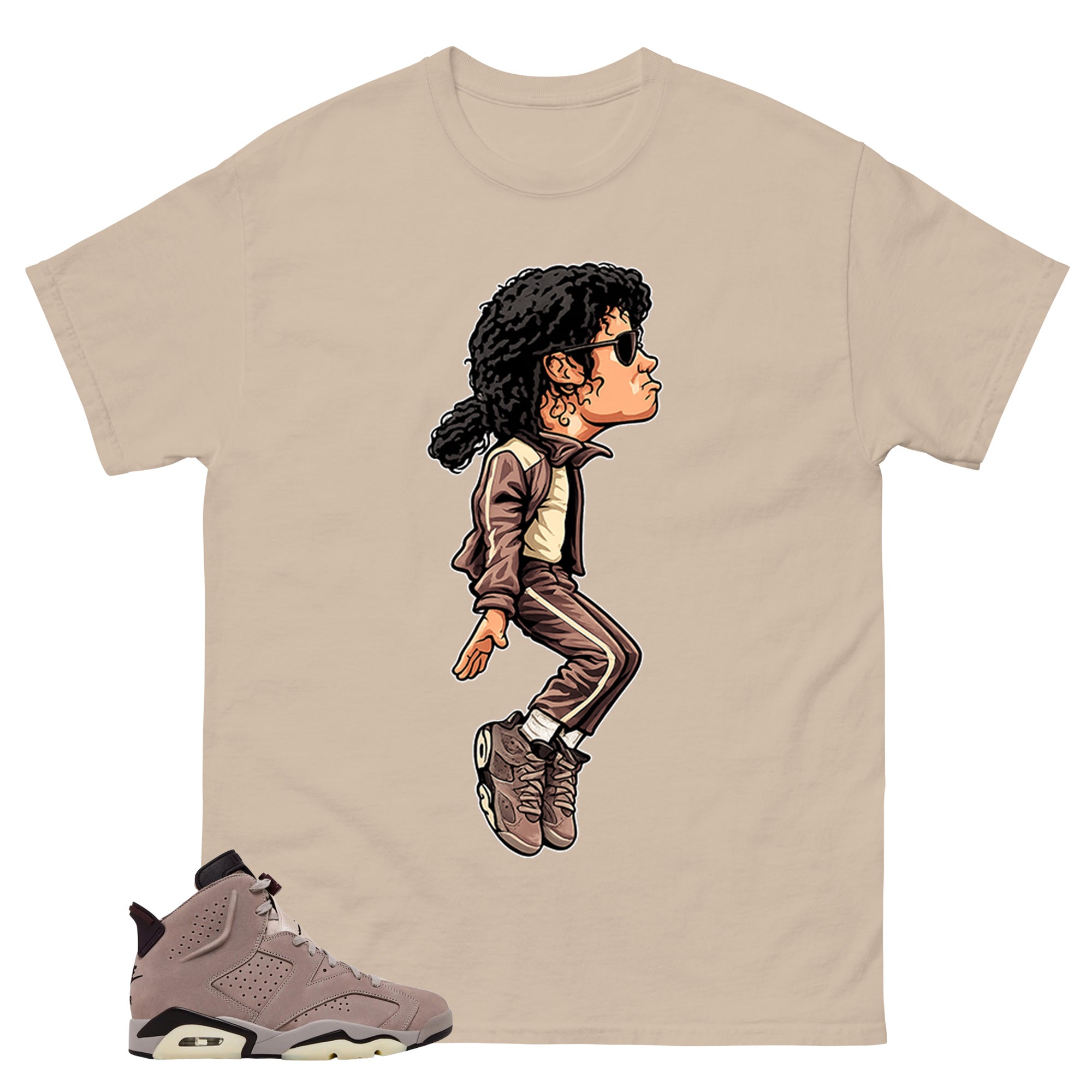 Brown Smoky Mauve 6s Zadago Shirt M.Jackson Tiptoe Graphic