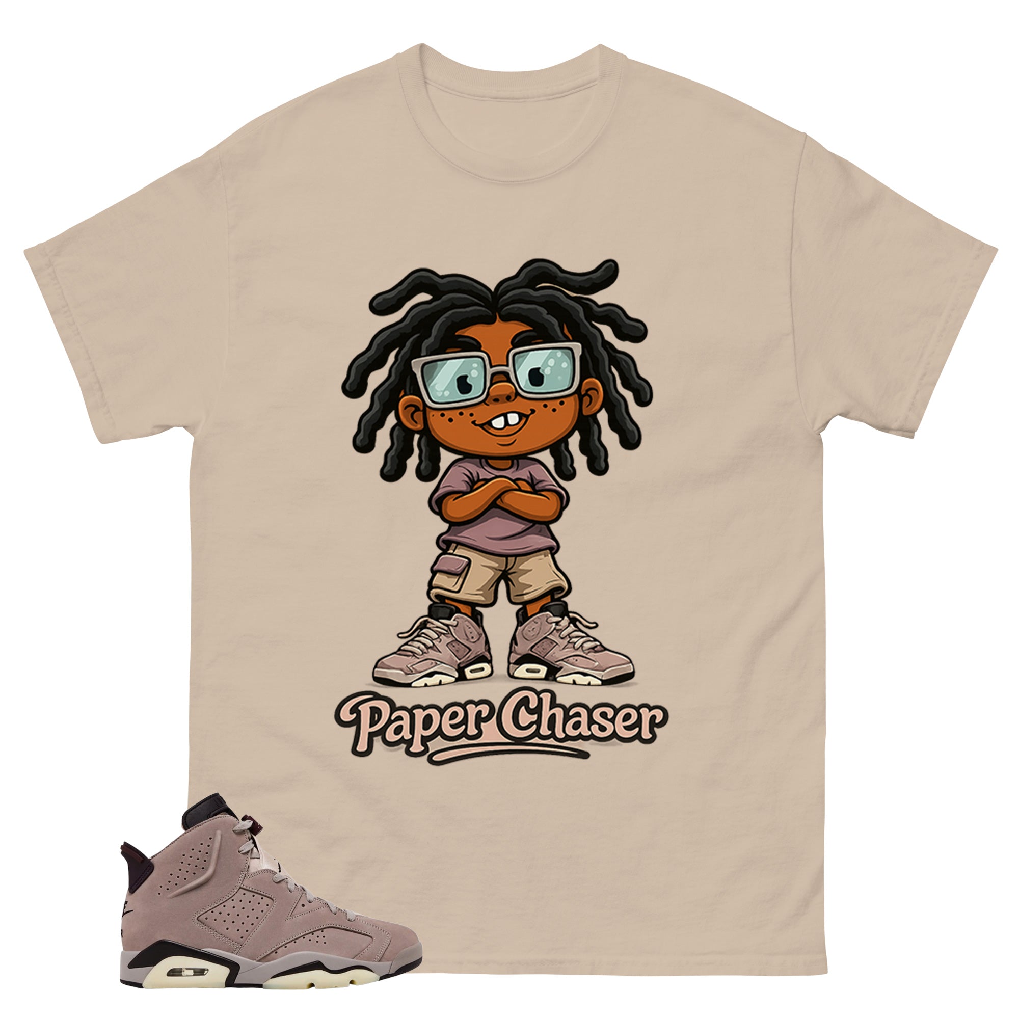 Brown Smoky Mauve 6s Zadago Shirt Paper Chaser Graphic