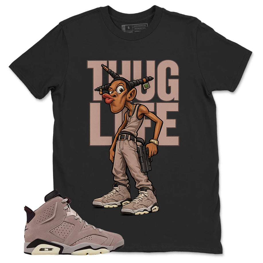 Brown Smoky Mauve 6s Zadago Shirt Thug Life Graphic