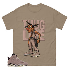 Brown Smoky Mauve 6s Zadago Shirt Thug Life Graphic