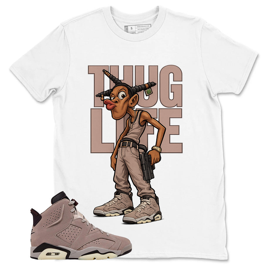 Brown Smoky Mauve 6s Zadago Shirt Thug Life Graphic