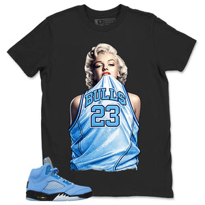 Graphic Tee Bull 23 Girl Shirt - Matching Air Jordan 5 Retro SE UNC