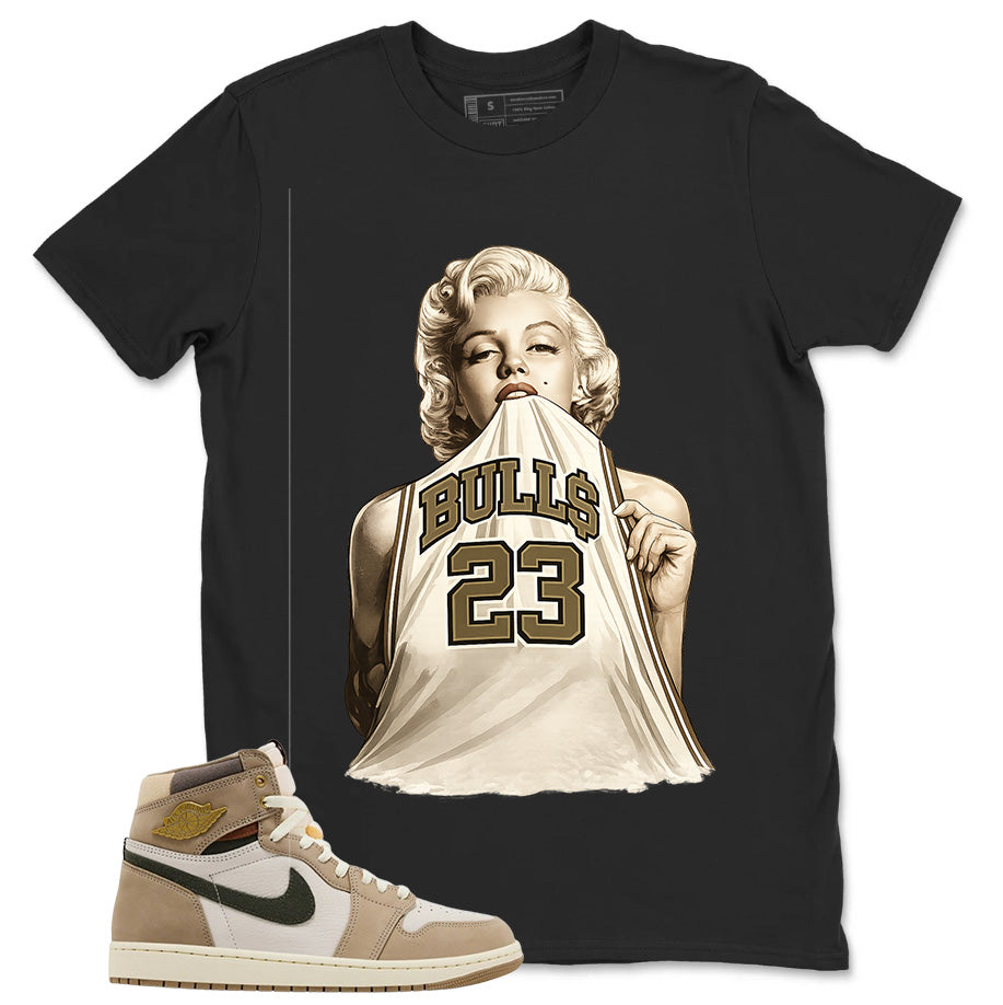 Bull 23 Marilyn Shirt - Match Cream Wmns Air Jordan 1 Khaki