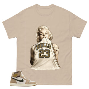 Bull 23 Marilyn Shirt - Match Cream Wmns Air Jordan 1 Khaki