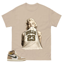 Bull 23 Marilyn Shirt - Match Cream Wmns Air Jordan 1 Khaki