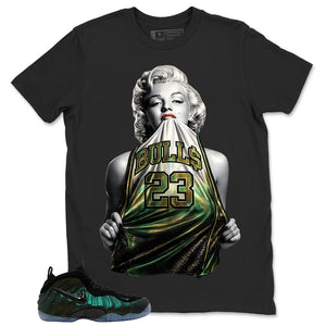 Bulls 23 Shirt - Match Air Foamposite Pro Pine Green