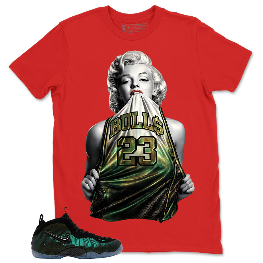 Bulls 23 Shirt - Match Air Foamposite Pro Pine Green