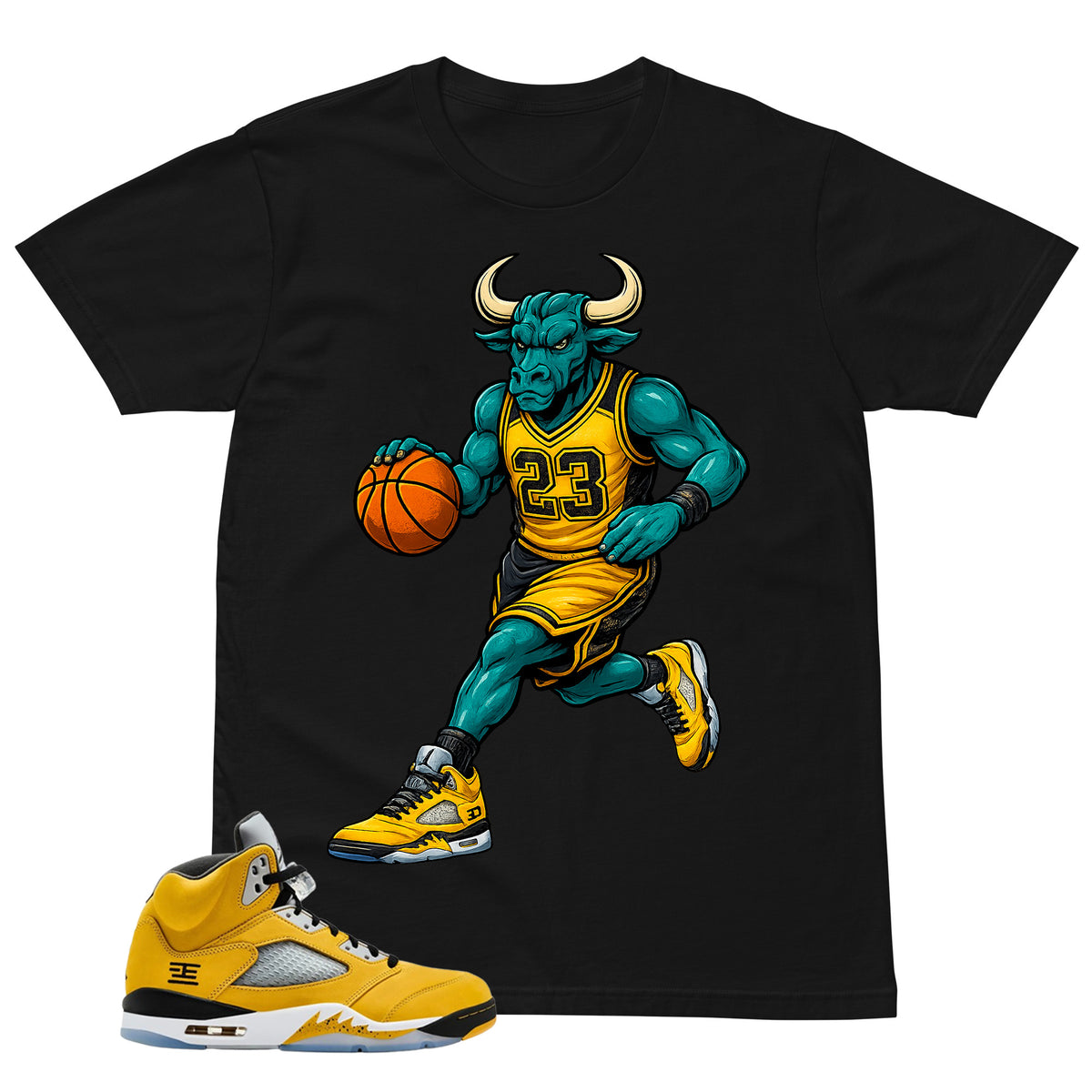 Graphic Tee Bull 23 Shirt - Matching Air Jordan 5 T23 Tokyo
