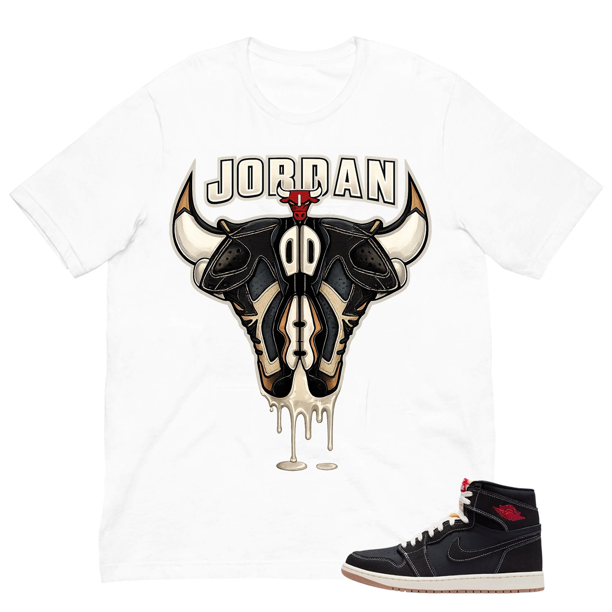 Bull Head Jordan Shirt - Match Air Jordan 1 Flight Club