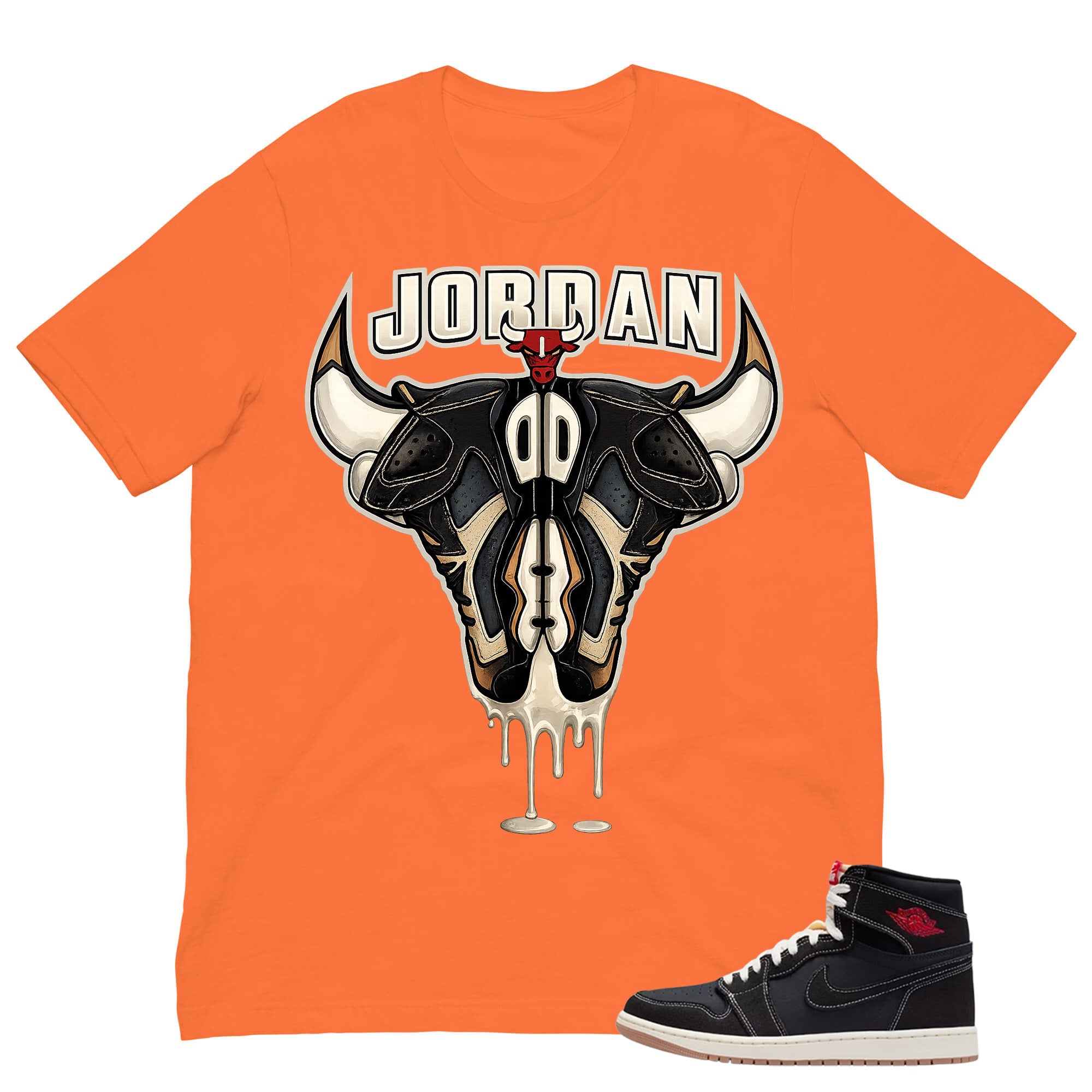 Bull Head Jordan Shirt - Match Air Jordan 1 Flight Club