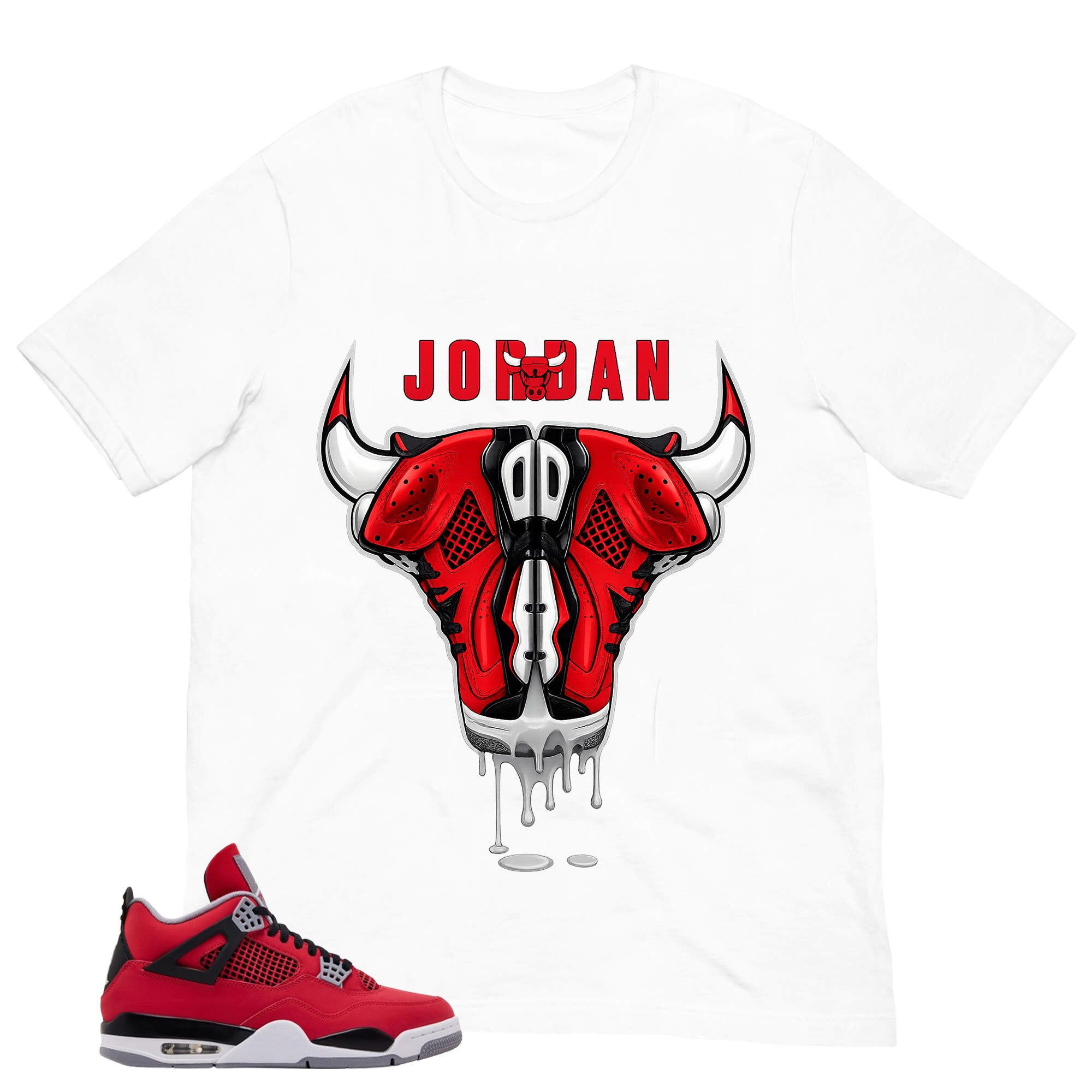 Bull Head Sneaker Shirt - Match Air Jordan 4 Toro Bravo